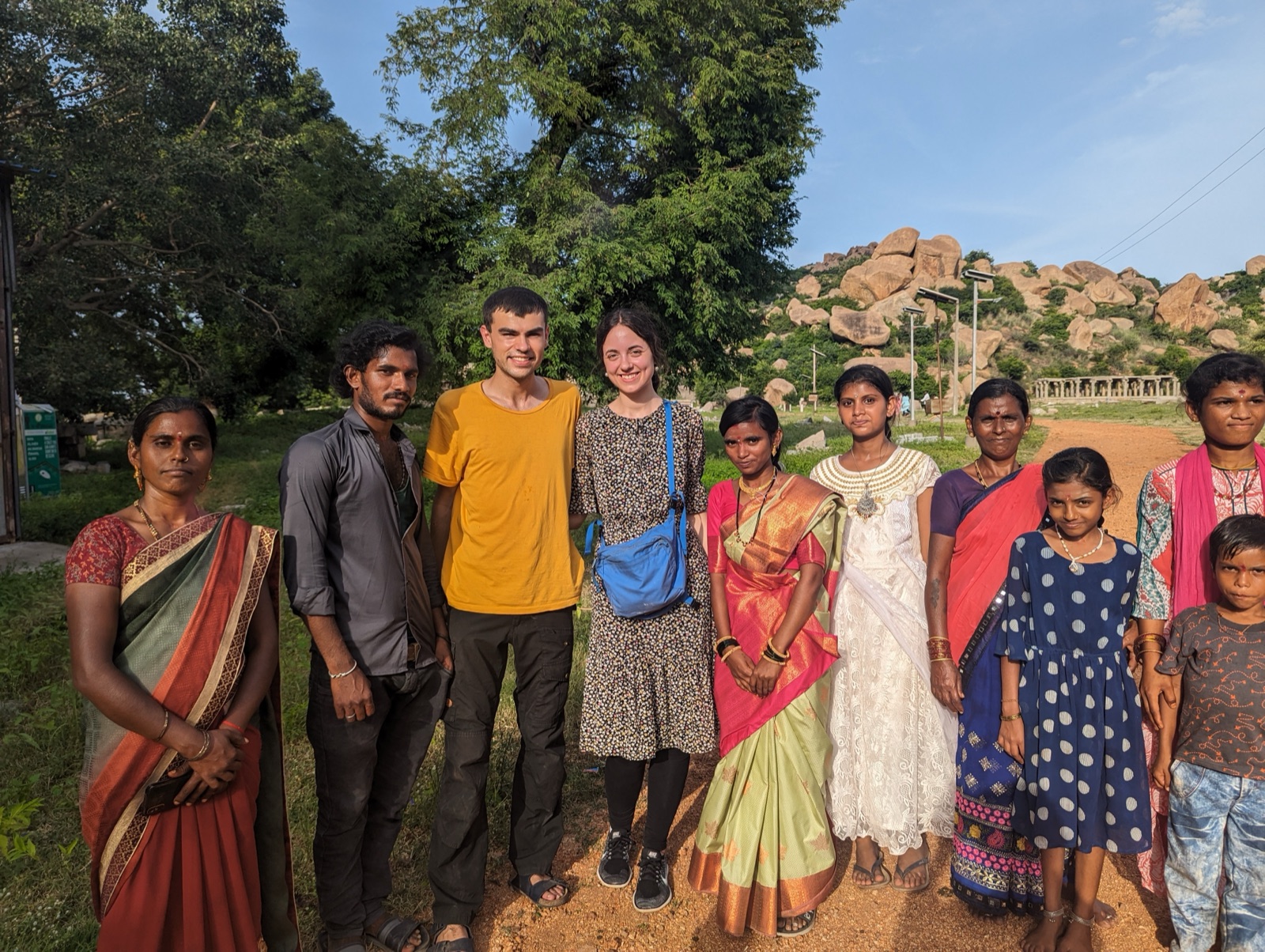 New friends who wouldn't let us leave without a photo. · India
